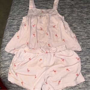 Oshkosh Pink Flamingo 4T Tank & 5T Shorts Set